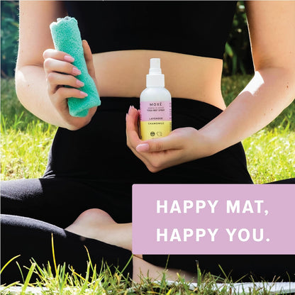 MOXE Yoga Mat Cleaner, Green America Certified, Rosemary and Lemon Essential Oils, Safe for All Mats and Exercise Equipment, 4 Oz (1 Pack)