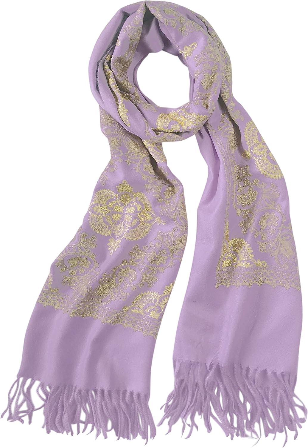 Urban CoCo Women's Embroidered Oversize Tassel Shawl Scarf Wraps for Women