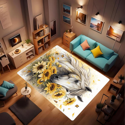 Butterfly Carpet Area Rug - Lovely Butterflies Printed Carpets for Kids Butterfly Theme Living Room Indoor Bedroom Decor Soft Polyester Yoga Mat 2'x3'