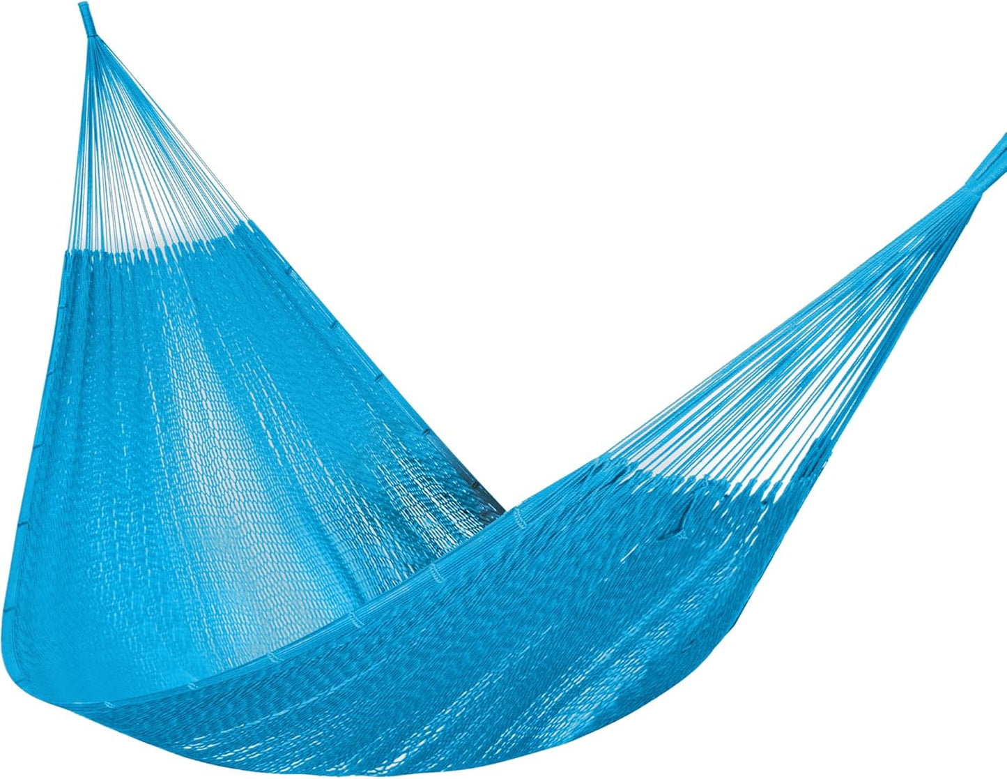 PNAEUT Handwoven Mayan Hammocks, Double Rope Hammock for Outdoor Outside & Indoor, Thick Soft 600 lbs Capacity Heavy-Duty, Includes Tree Straps, Carabiners & Carrying Bag (Nature, X-Large)