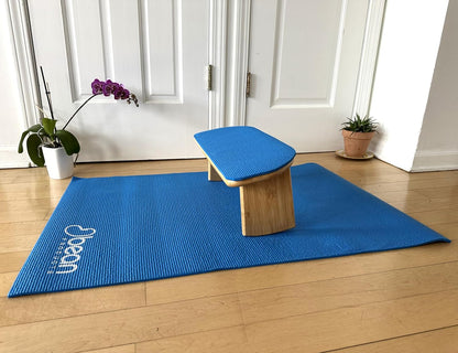Bean Products Bamboo Foldable Meditation Bench – Supportive and Portable Folding Kneeling Stool for Zen Practice – Ergonomic Design for Seiza, Meditation, Prayer and Travel – Made in USA