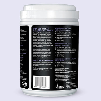 Prevention All Purpose Disinfectant Wipes – Canister of Cleaning Wipes for Salons, Spas, Wellness Centers and Yoga Studios – Hospital Grade Surface Sanitizing – 160 Count