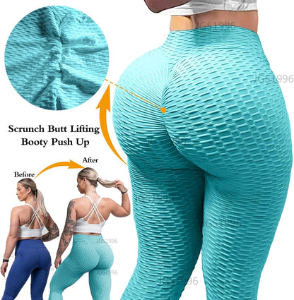 JGS1996 Butt Lifting Leggings for Women Tummy Control Workout Yoga Pants High Waisted Scrunch Booty Gym Tights