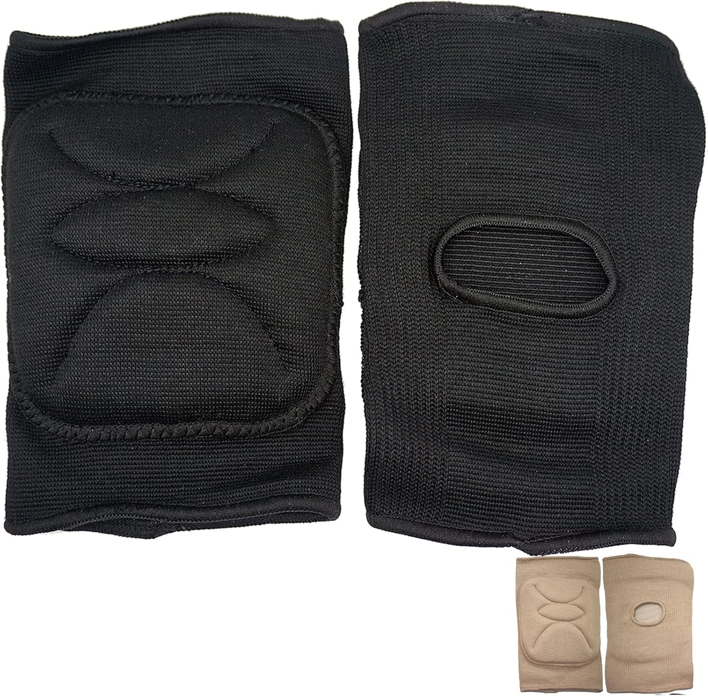 DANCEYOU Dance Knee Pads Thick Soft Sponge Volleyball Knee Brace for Big Kid Teen Adults Workout Knee Protector Football Pole Dance Yoga Tennis Running