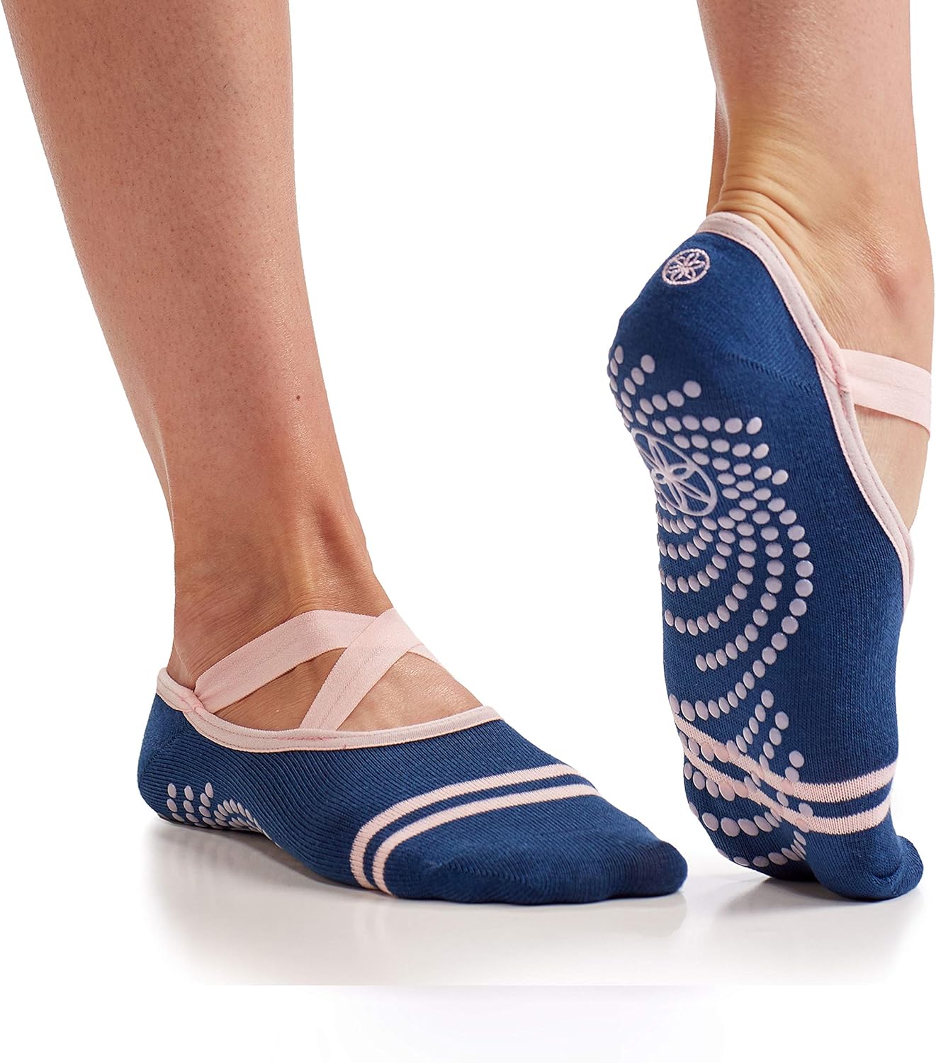 Gaiam Grippy Studio Yoga Socks for Extra Grip in Standard or Hot Yoga