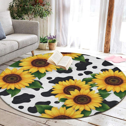 Room Sofa Yoga Soft Round Carpet, Home Decor Non Slip Kitchen Office Circle Rug, Machine Washable Modern Round Area Rug Beach Turtles, 60inch