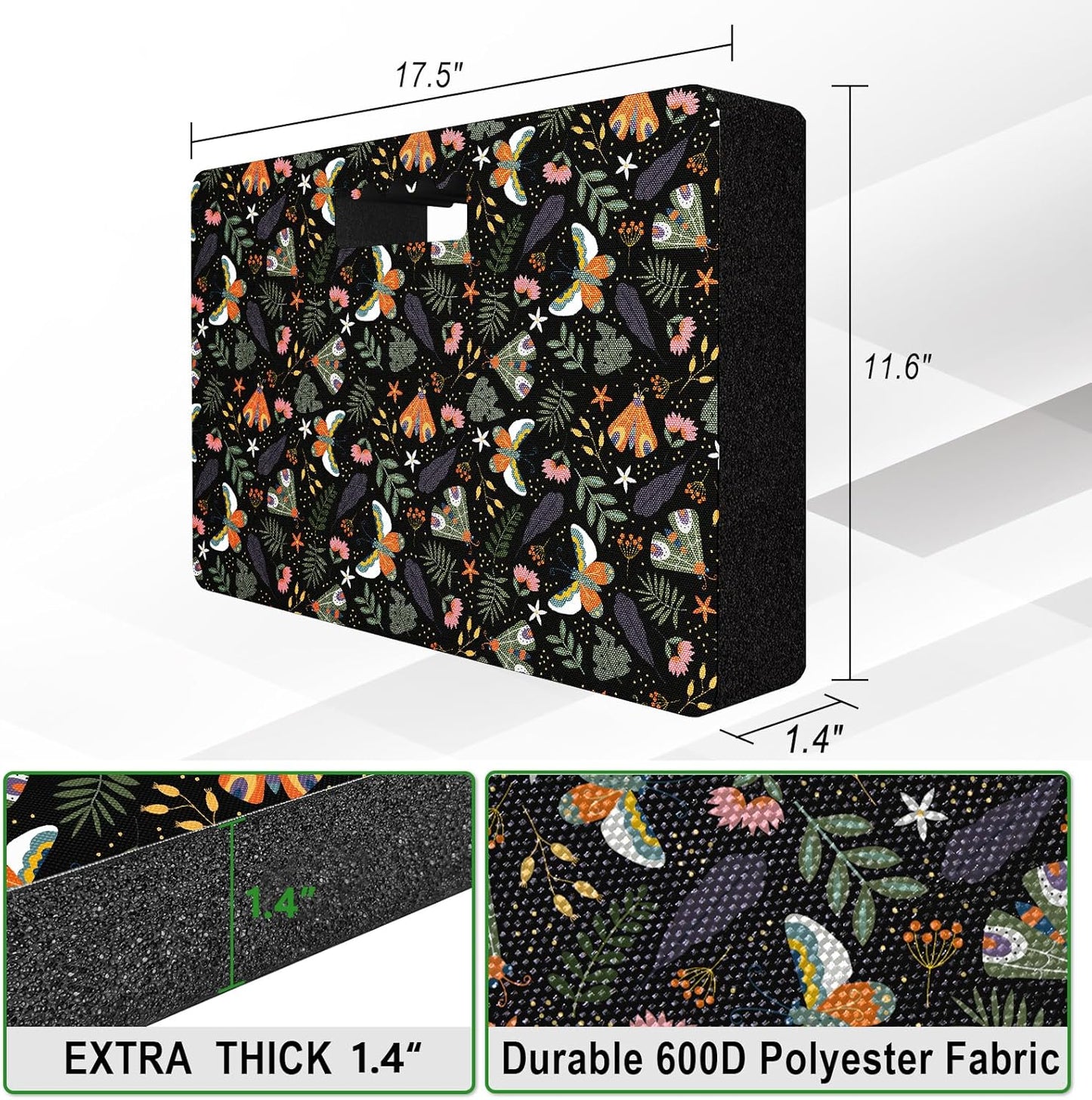 Kneeling Pad, Extra Thick Gardening Kneeling Pad for Women, Large Foam Bathtub Kneeling Pad for Bathing Baby, Waterproof Knee Pads Garden Workout Supplies, Grey