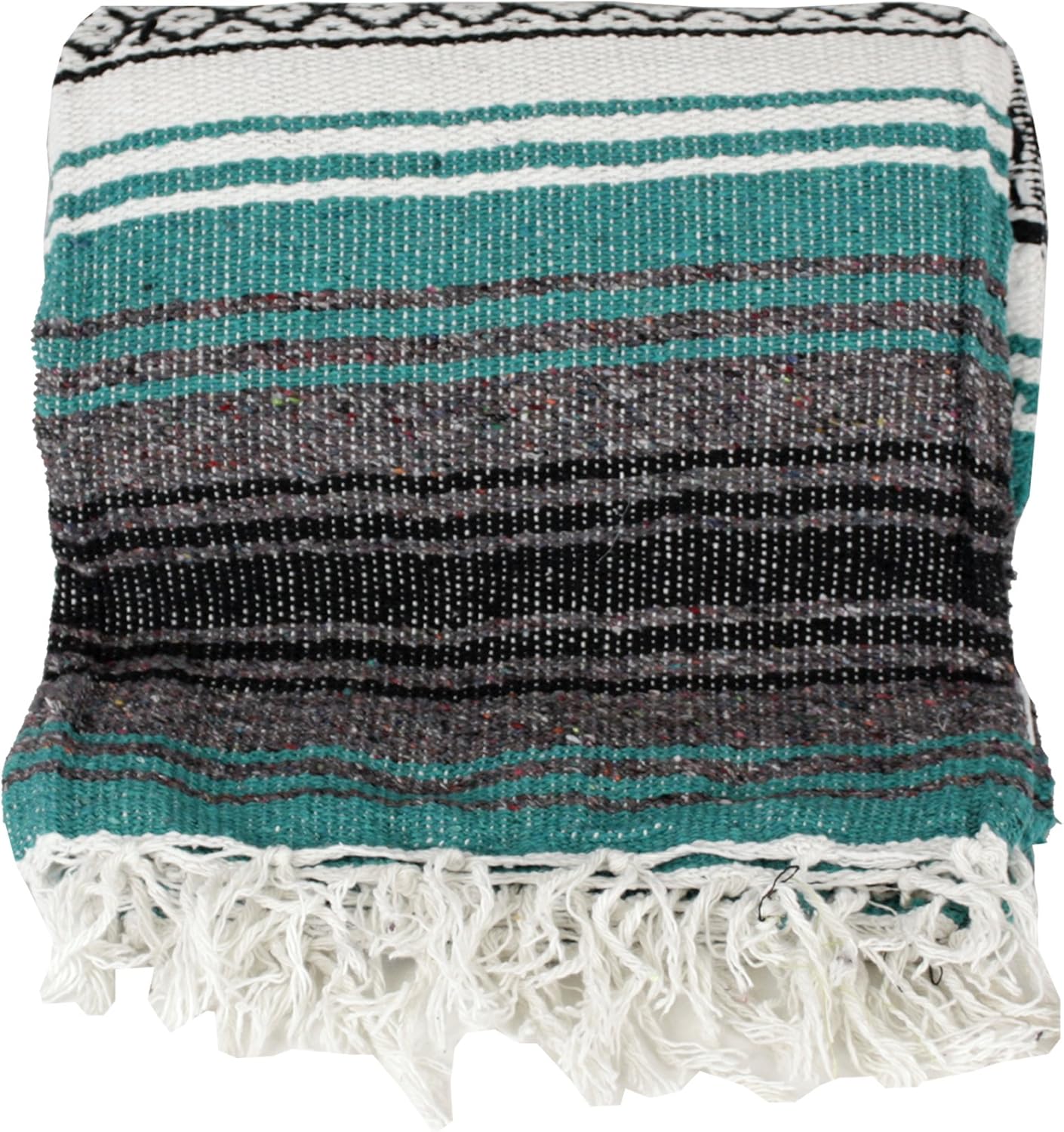 Canyon Creek Authentic Mexican Yoga Falsa Blanket (Teal)