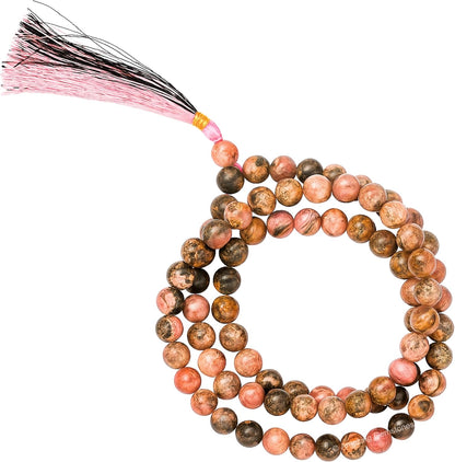 Amazing Gemstone 108 Beads Handmade Mala (Knotted, Rudraksha) - Colors B