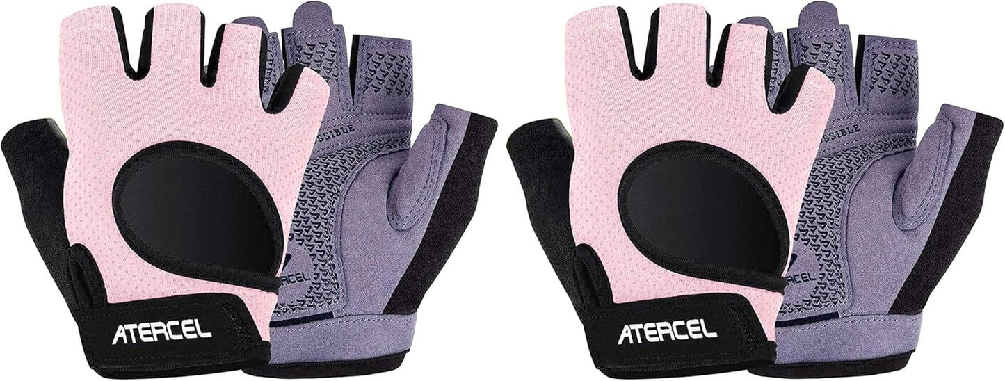 ATERCEL Weight Lifting Gloves Full Palm Protection, Workout Gloves for Gym, Cycling, Exercise, Breathable, Super Lightweight for Mens and Women