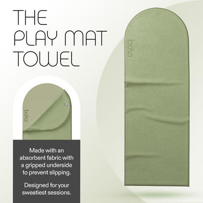 Bala Play Mat Towel, Sea - Non-Slip Absorbent Gym Towels Designed for Sweat, Hot Yoga, Pilates & Core Training Workouts - Fitness & Exercise Gear Essentials for Working Out - Men & Women