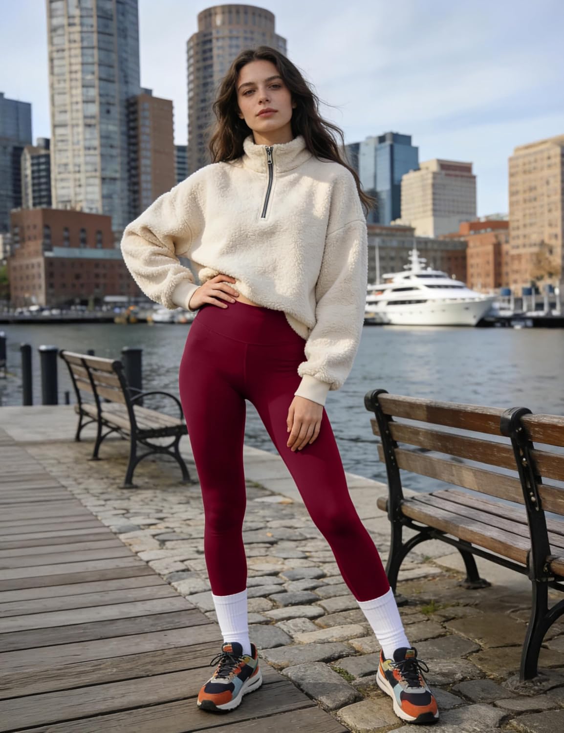 Blisset High Waist Leggings for Women - Opaque, Soft Tummy Control Athletic Pants for Yoga, Running, Workout and Gym
