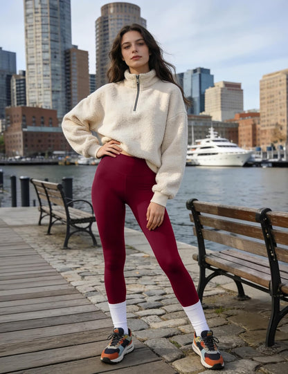 Blisset High Waist Leggings for Women - Opaque, Soft Tummy Control Athletic Pants for Yoga, Running, Workout and Gym