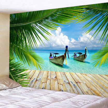 LYFANS Wooden Bridge Water Printing Fabric Tapestry Decorative Wall Art Tablecloth Bed Cover Picnic Carpet Beach Towel Bedroom Dormitory Living Room Multi functional Tapestry 79 x 59 inches