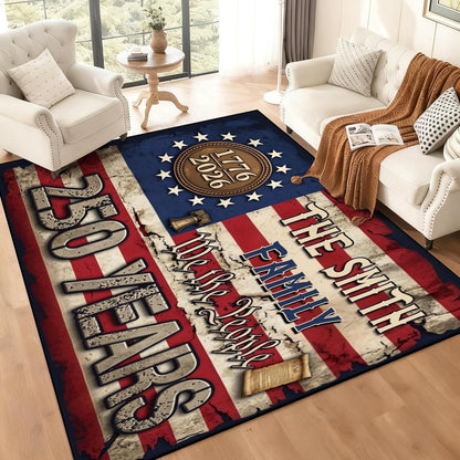 Personalized Family Name Initials Monogram Pink Rug, Shining Butterfly Printed Carpets for Girls Kids Butterfly Theme Living Room Indoor Bedroom Decor 5'×7' Soft Polyester Yoga Mat