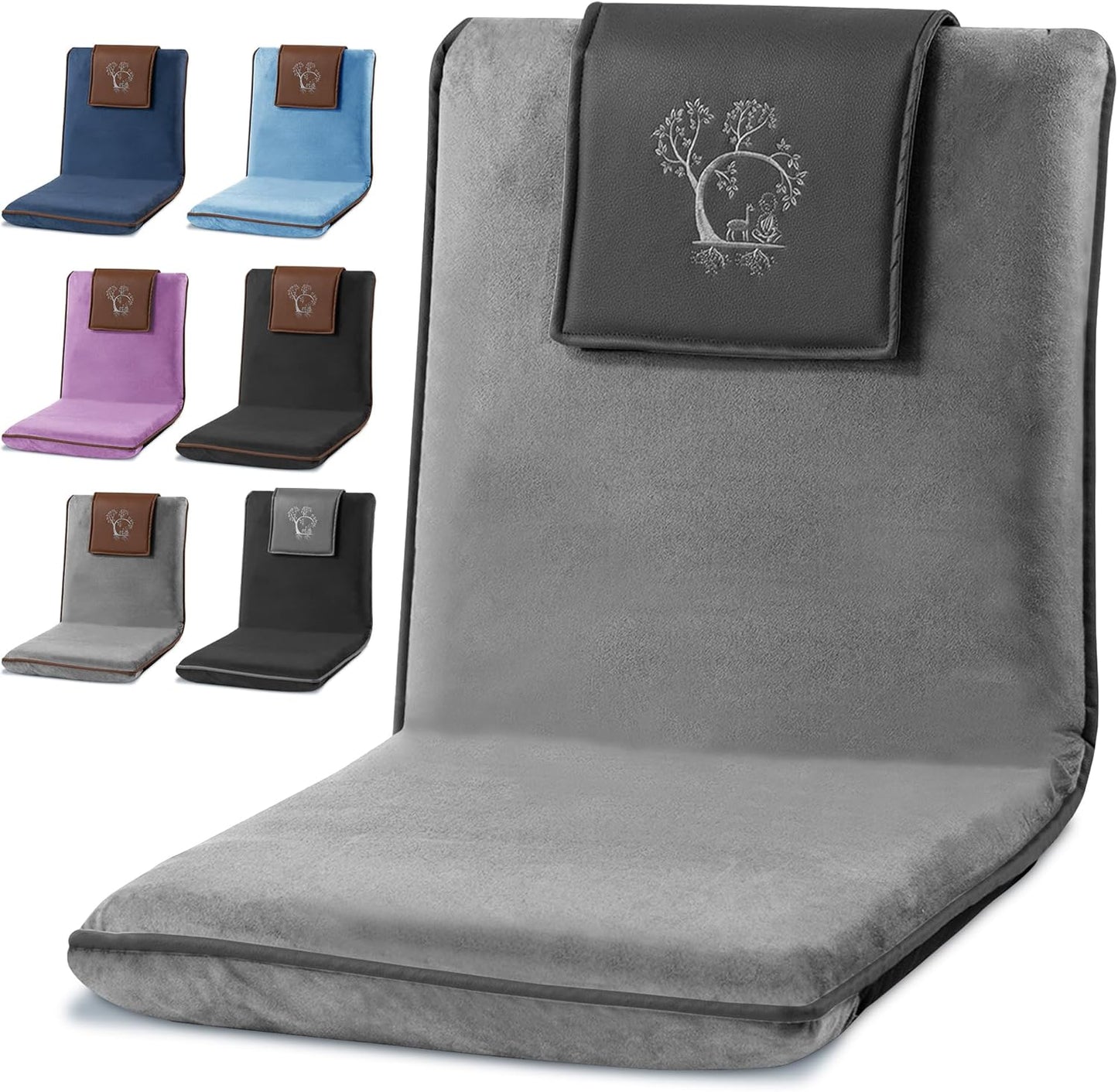 Japanese Meditation Floor Chair with Back Support for Adults - Premium Meditation Chair with Adjustable & Foldable Back for Seating, Yoga & Gaming — Folding Backjack Chairs with Backrest for Adults