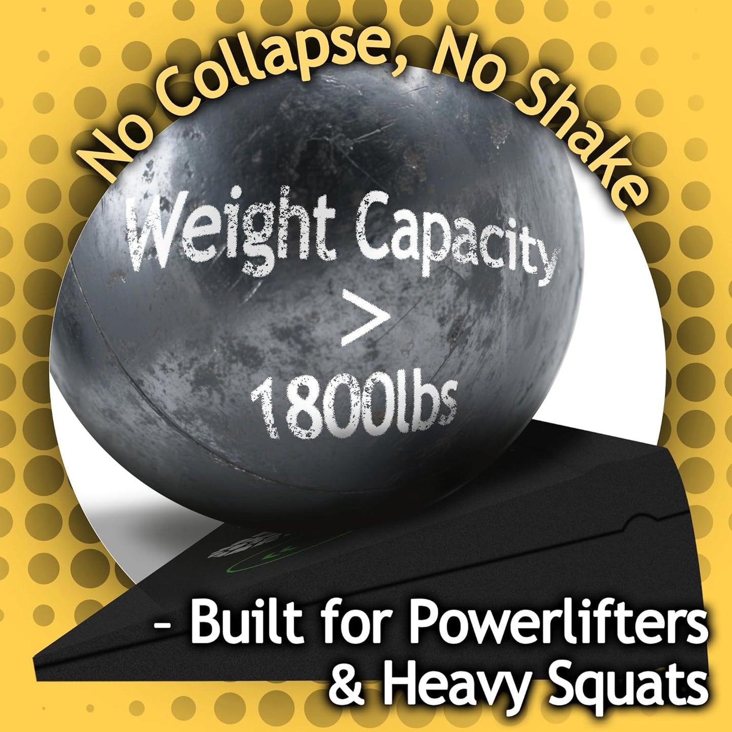 Squat Wedge Height-Adjustable Slant Board: 2Pcs Wide Wedges for Weightlifting Leg Glute Workout Improve Strength and Mobility for Gym Home