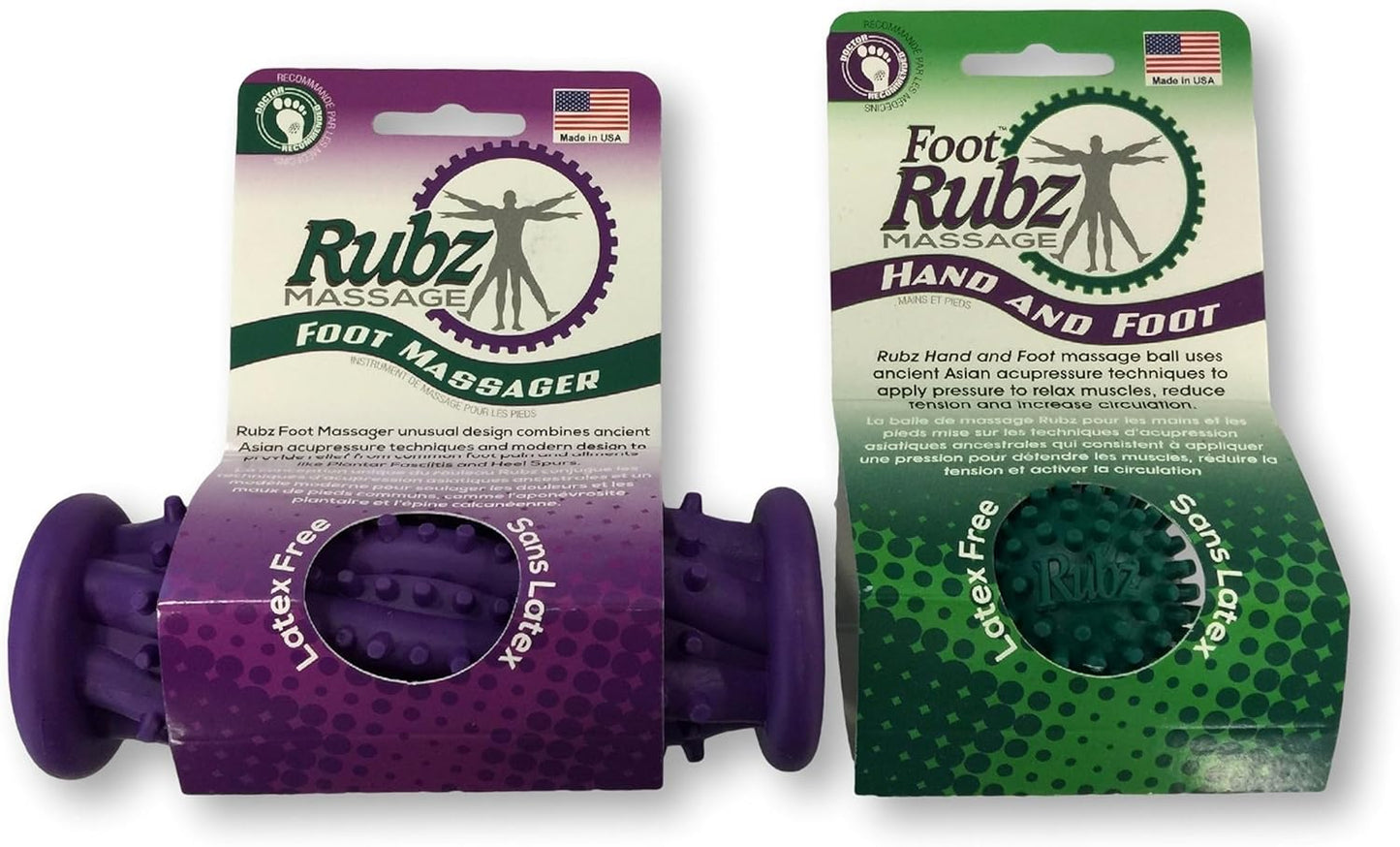 Due North Foot Rubz Hand & Back Massage Ball - Relieve Pain from Plantar Fasciitis, Tight Muscles & Sore Feet - Massage Tool