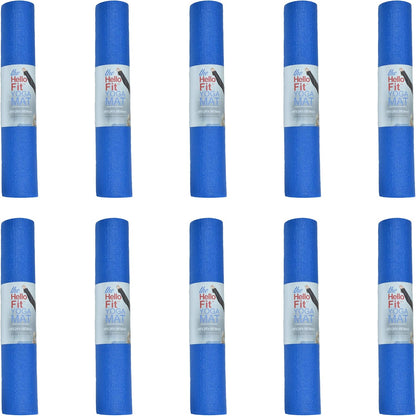 10-Pack Yoga Mat, 68" x 24" Non Slip Exercise Mat, 4mm Thick Gym Mat for Fitness and Stretching, Bulk Non Toxic Yoga Mats for Schools and Studios