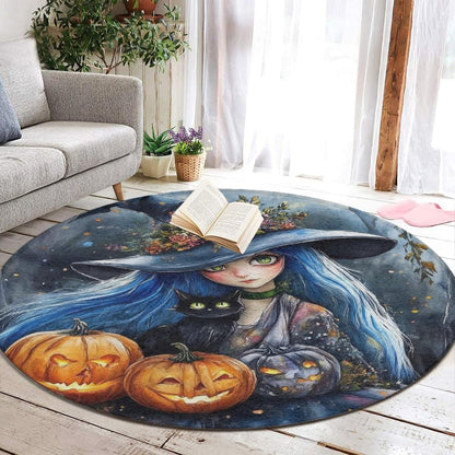 Home Decor Non Slip Kitchen Office Circle Rug, Machine Washable Modern Round Area Rug, Room Sofa Yoga Soft Round Carpet Purple Galaxy Trippy Space Astronaut Art, 36inch