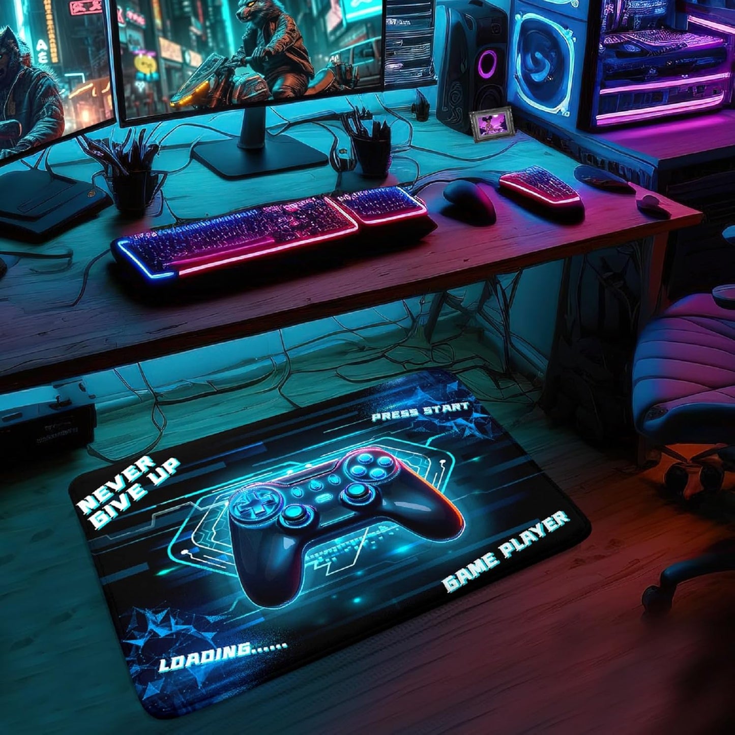 Game Controller Rugs for Bedroom Boys Living Room Gamer Gamepad Red Carpets Floor Mat Player Indoor Mats Gaming Art Design Home Decor Crystal Doormat Yoga Mats 3'x5'