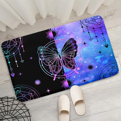 Black Girl Area Rug for Bedroom African Black Girls Floor Rugs for Living Room Playroom Cartoon Art Home Decor Soft Yoga Mats for Women Afro Purple 47" x 31" (2.7 x 3 Feet)