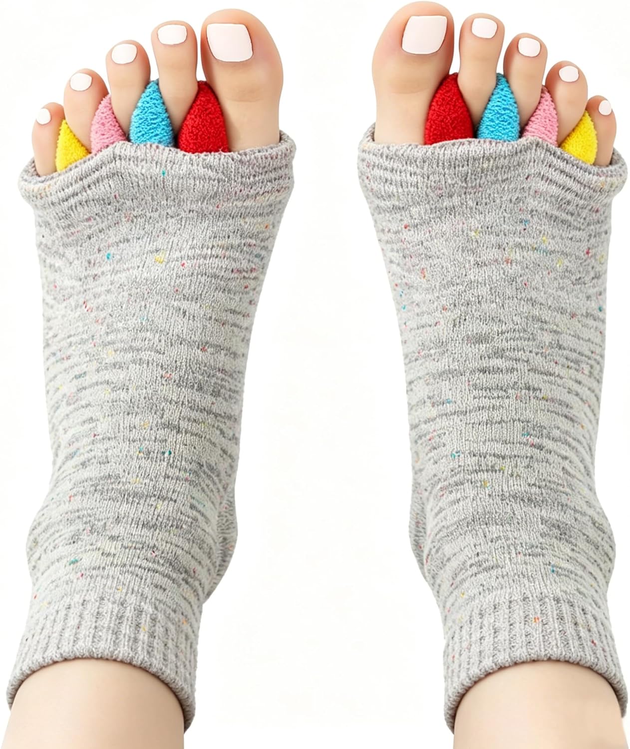 Toe Separator Socks for Yoga Women Men, Bunion Corrector Spacers Socks for Pain Relief & Circulation Improvement