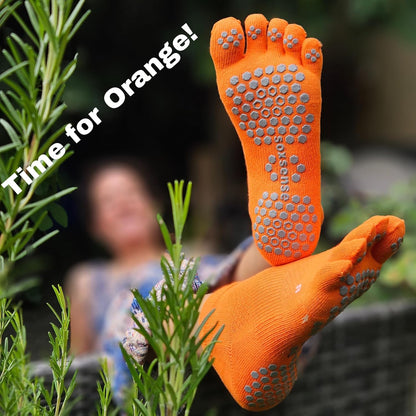 Soxsense Multi-Pack Sports Grip Toe Socks with Cushion, Non-Slip Finger Socks for Pilates, Home Gym, Soccer, basketball