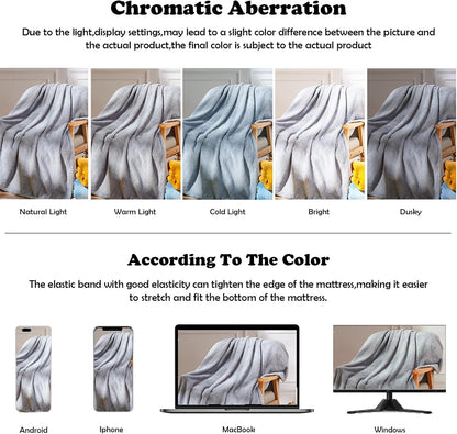 NEWCOSPLAY Super Soft Throw Blanket Light Purple Premium Silky Flannel Fleece Leaves Pattern Lightweight Bed Blanket All Season Use (Light Purple, Throw(50"x60")) - Colors A