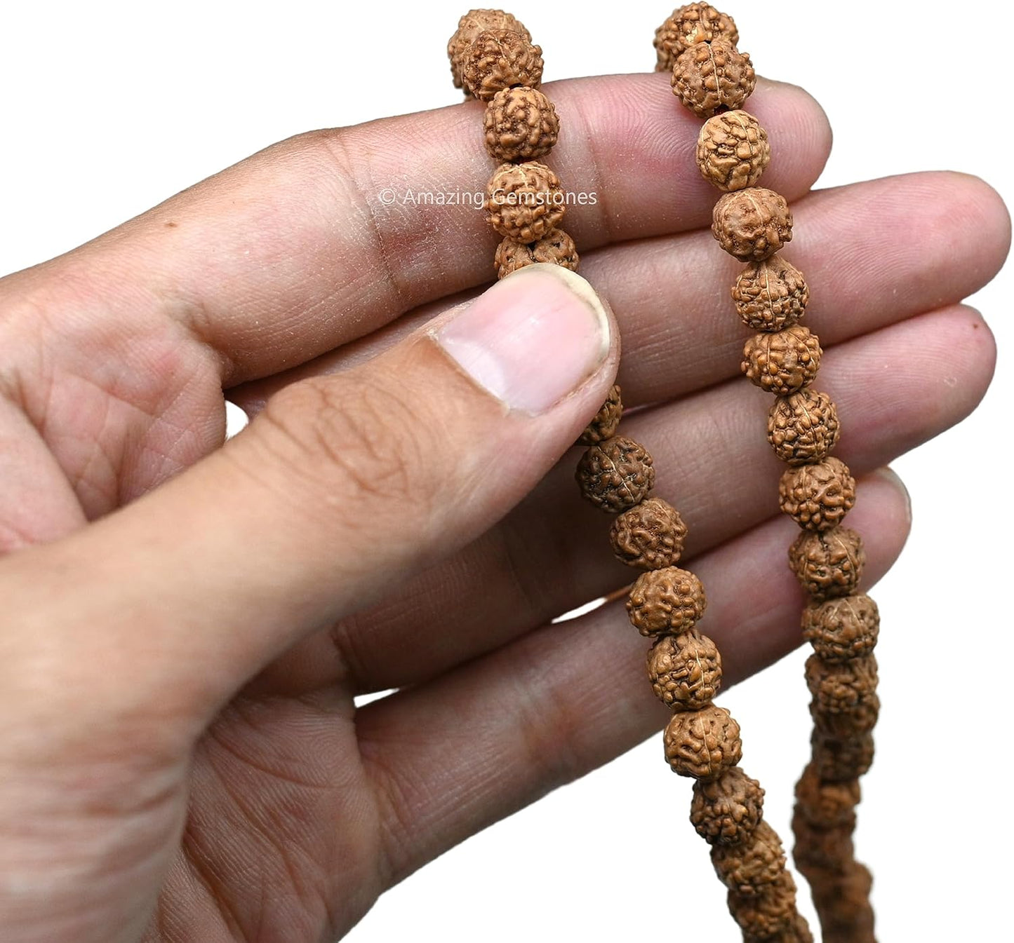 Amazing Gemstone 108 Beads Handmade Mala (Knotted, Rudraksha) - Colors A