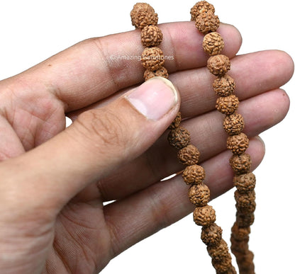 Amazing Gemstone 108 Beads Handmade Mala (Knotted, Rudraksha) - Colors A