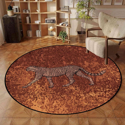 Black Snake Round 4ft Area Rug Wild Serpent Snakeskin Black Circle Rug Gothic Non-Slip Floor Mat for Bedroom Living Room Study Playing Round Yoga Mat Washable Carpet