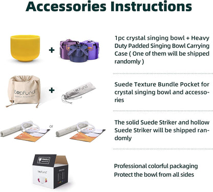TOPFUND Pink Purple F Note Crystal Singing Bowl Heart Chakra 8 inch with Suede Mallet