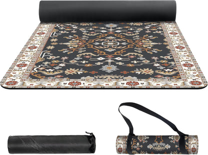 nuveti Yoga Mat Print Extra Thick TPE Non Slip Fitness Exercise Mat with Carrying Bag,72"x24" Extra Thick 6MM Exercise & Workout Mat for Yoga, Pilates Fitness and Floor Exercises - Colors B