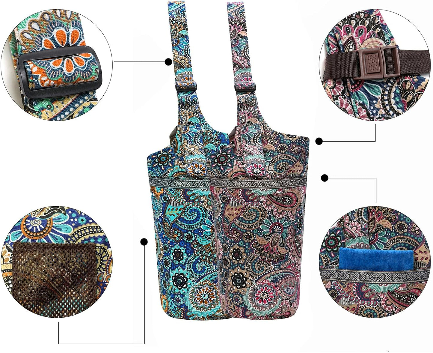IwIeIaIrI Yoga Mat Bag for Women with Large Size Pocket and Zipper Pocket,Yoga Bag Mat Carrier Holder Fits Most Your Stuff,Yoga Accessories Gifts