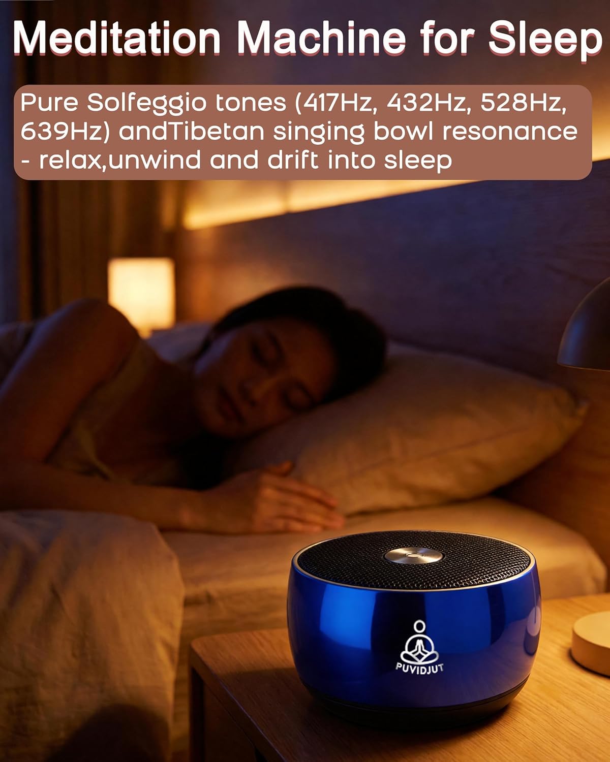 Sound Frequency Machine,Meditation Generator Instrument,Tone Device Tools - Solfeggio Frequencies Bath for Yoga, Mindfulness, Vibration System of Chakra Balancing, 5 Tones, 3 Timers