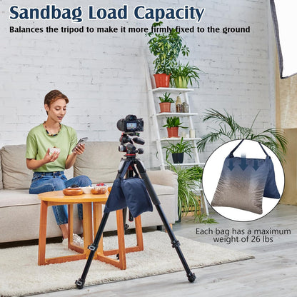 Nuogo Photography Sand Bags Heavy Duty Weight Bags with Metal Hooks, Stabilize Tripods for Wedding Outdoor, Photography Video Studio Boom Mics Furniture Against Wind