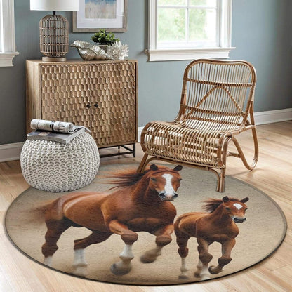 Soft Round Yoga Carpet, Office Chair Decor Round Mat for Carpet and Hardwood Floors Purple Butterfly