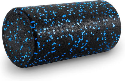 ProsourceFit High Density Foam Rollers 12 - inches long, Firm Full Body Athletic Massage Tool for Back Stretching, Yoga, Pilates, Post Workout Muscle Recuperation, Black