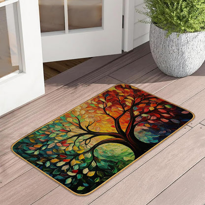Doormat Yoga Frog Front Door Mat Indoor Outdoor Entrance,Pink Lotus Flower Door Mat Waterproof Low Profile All-Season,Easy Clean Patio Porch Entryway Floor Rug 17x29 Inch