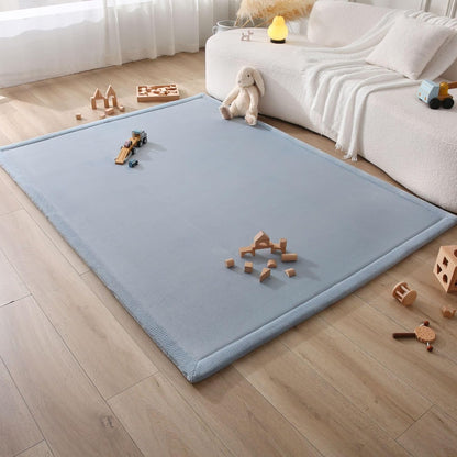 Hakuna Matte CloudSoft Mat for Floor 60" x 80" Beige – Coral Velvet Memory Foam Rug – Non-Slip, Water-Resistant
