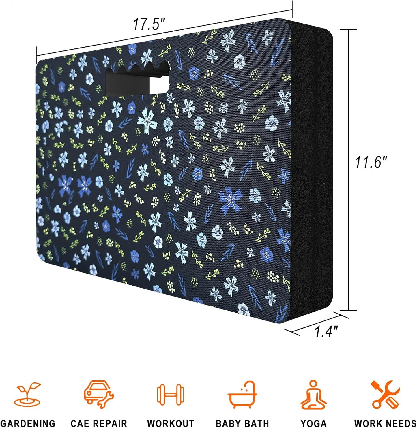 Kneeling Pad, Extra Thick Gardening Kneeling Pad for Women, Large Foam Bathtub Kneeling Pad for Bathing Baby, Waterproof Knee Pads Garden Workout Supplies, Grey