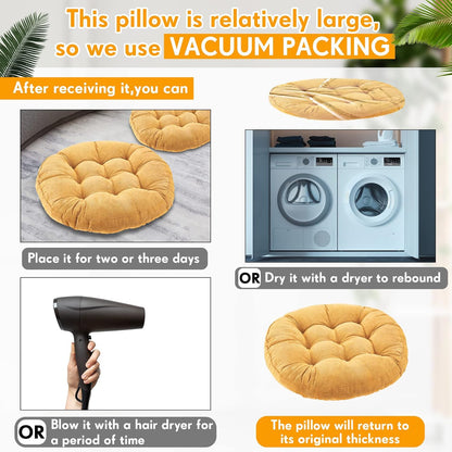 Jerify Floor Pillow Cushions Large Round Square Large Meditation Floor Pillow for Classroom Adult Meditation Picnic Party Seating Learning Daycare School(Square,Mixed Colors,4 Pcs)