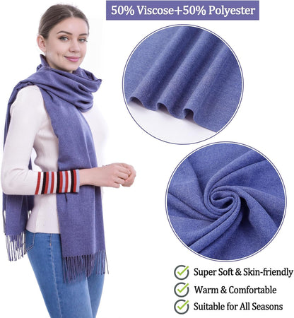 Pashmina Scarf and Shawl - Soft Women Pashminas Wrap for Wedding Evening Party dresses