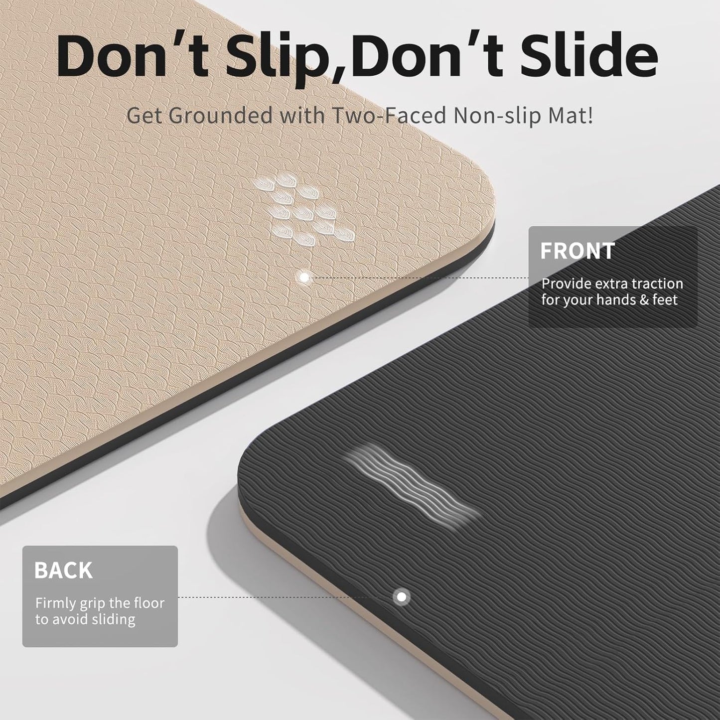 PAIDU Yoga Mat 8mm Super Thick TPE Fitness Mat | SGS Certified | Non-Slip, Odorless & Tear-Resistant | Unisex with Strap | for Yoga, Pilates, Meditation & Home Workouts