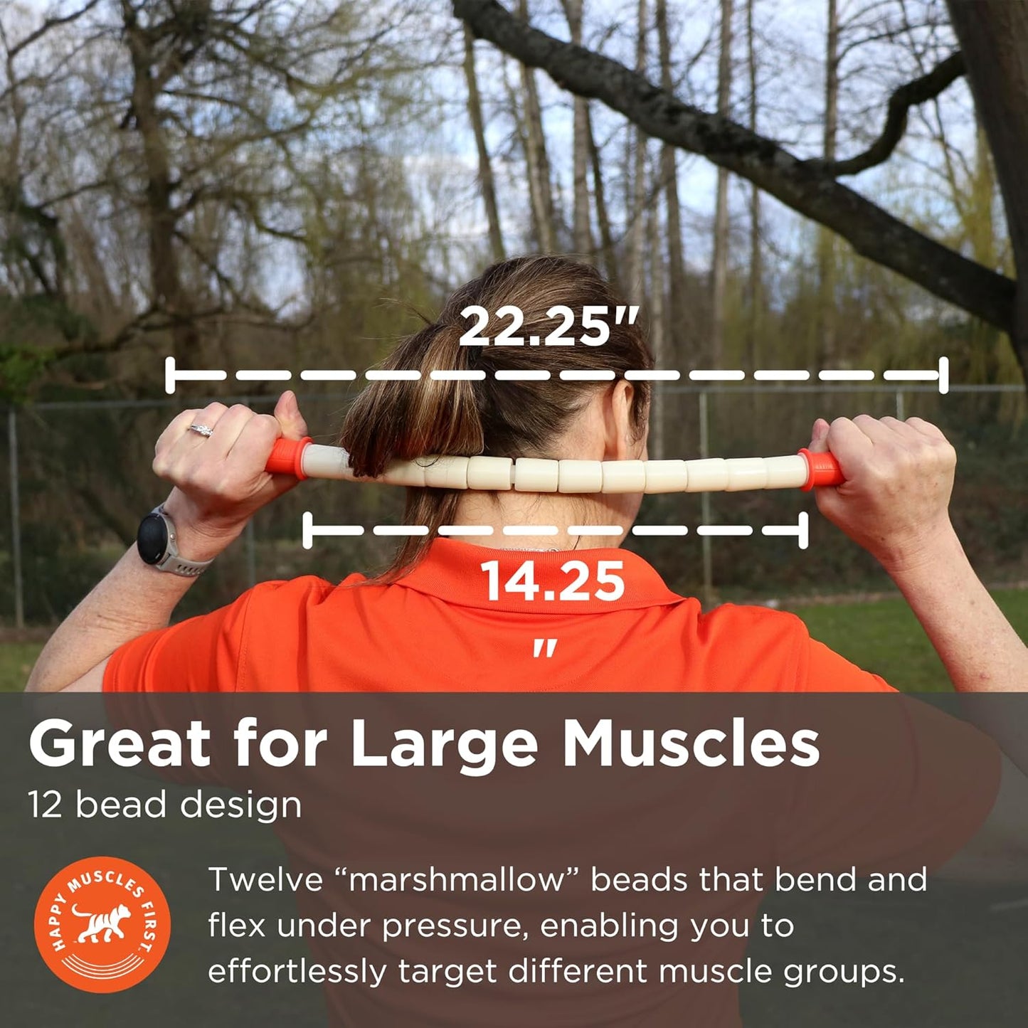 Tiger Tail The Stick - Bendy 18” Flexible Muscle Roller Stick for Myofascial Release & Trigger Points - Bendable Deep Tissue Massager for Legs, Back, Shoulders - Relieve Soreness & Improve Recovery