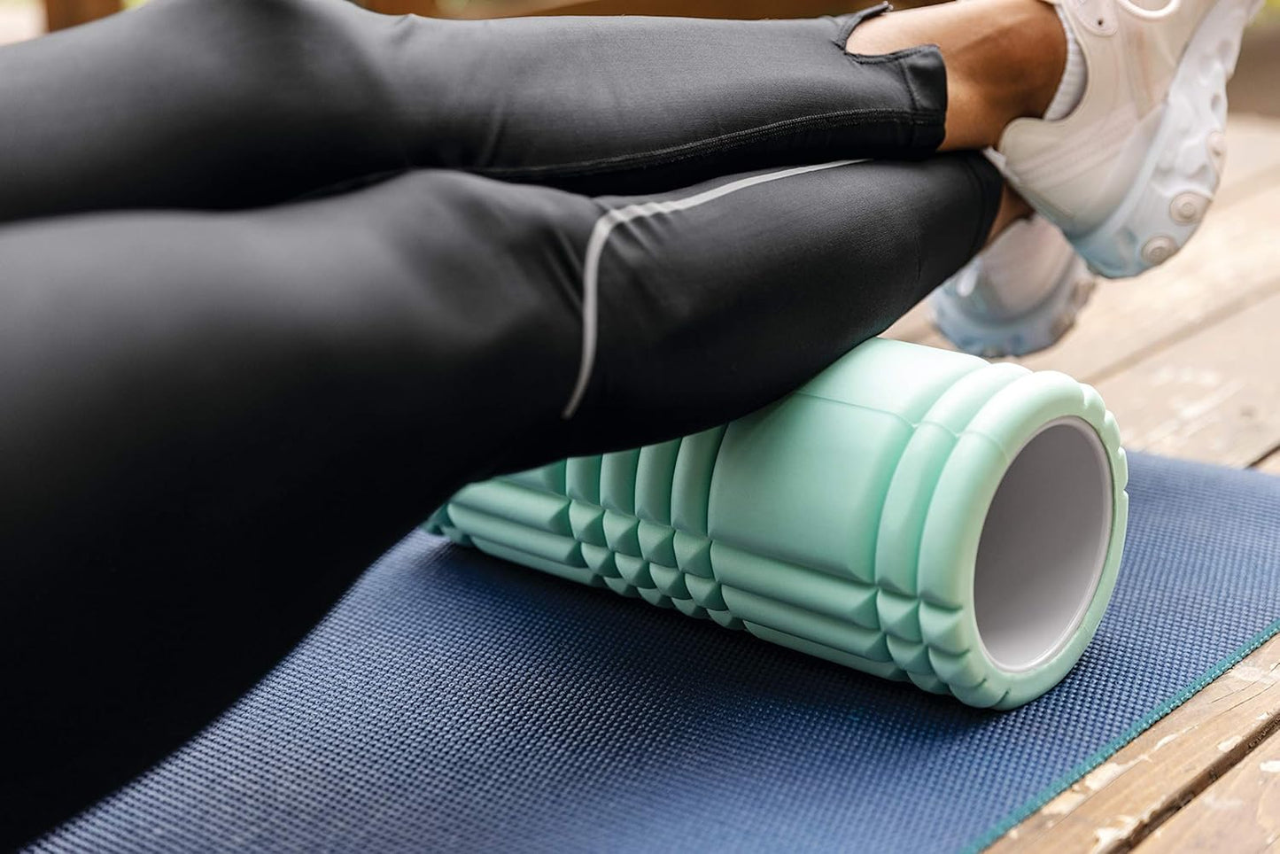 TriggerPoint Grid 1.0 Foam Roller - 13" Multi-Density Massage Roller for Deep Tissue & Muscle Recovery - Relieves Tight, Sore Muscles & Kinks, Improves Mobility & Circulation - Targets Key Body Parts