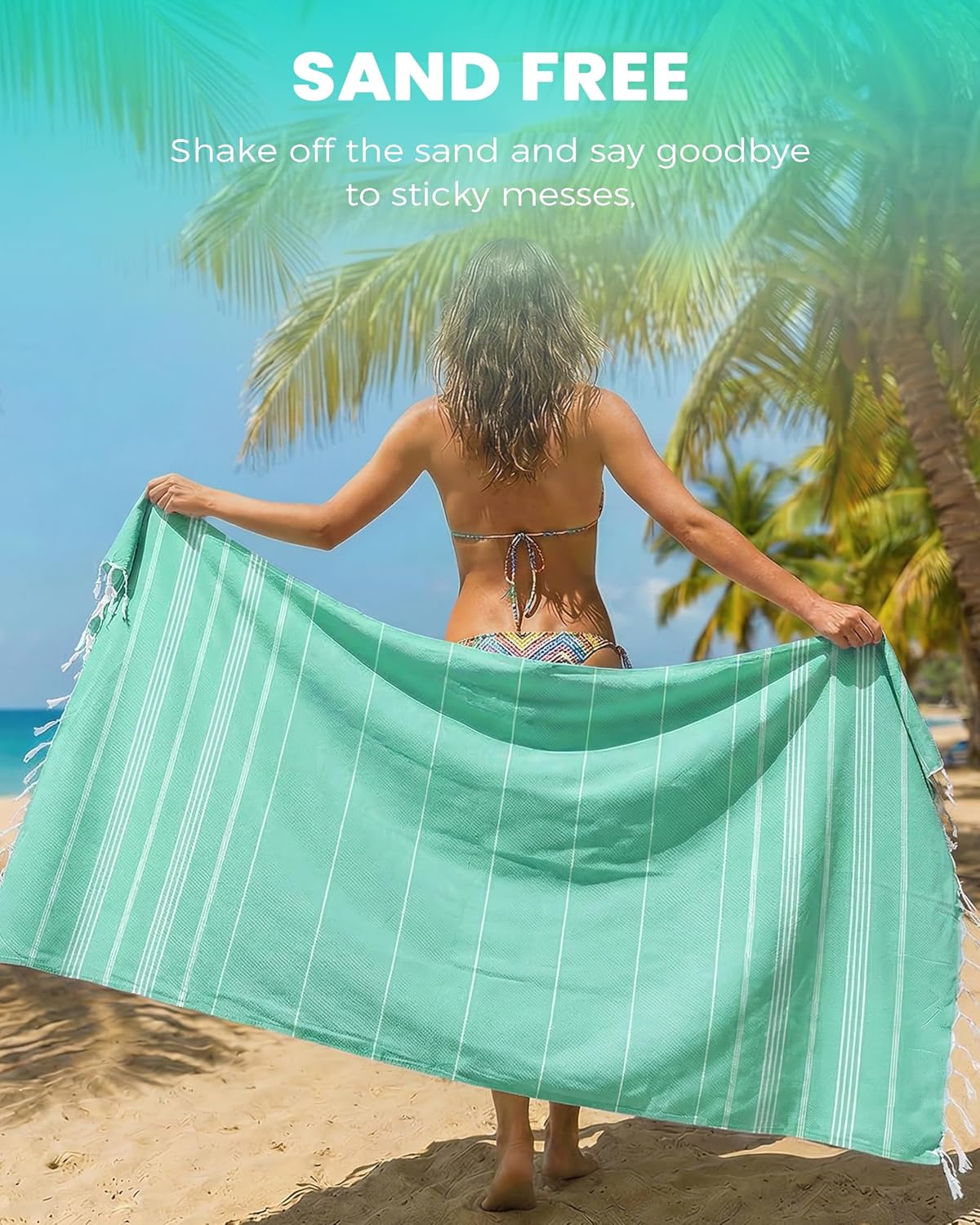 Turkish Beach Towels Vacation Essentials Yoga Blanket Pool Workout Towel Oversized Sand Free Quick Dry Lightweight Meditation Supplies Mat Cover Surf Boat River Float Accessories Gym Excise Stuff