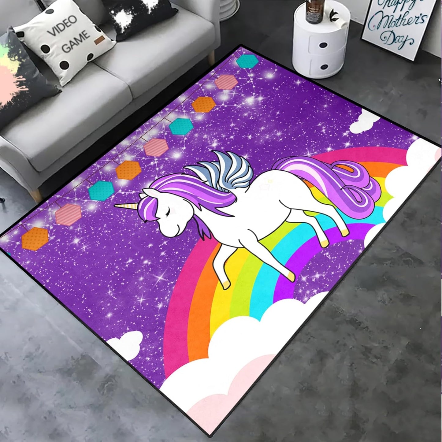 Black Girl Area Rug for Bedroom African American Rugs for Room Princess Carpet Kids Rugs for Bedroom African Girls Carpet for Living Room Teen Girls Yoga Mats, Pink, 4'×5'