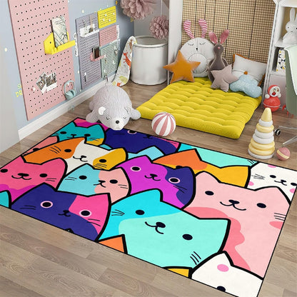 Black Girl Area Rug for Bedroom African American Rugs for Room Princess Carpet Kids Rugs for Bedroom African Girls Carpet for Living Room Teen Girls Yoga Mats, Pink, 4'×5'
